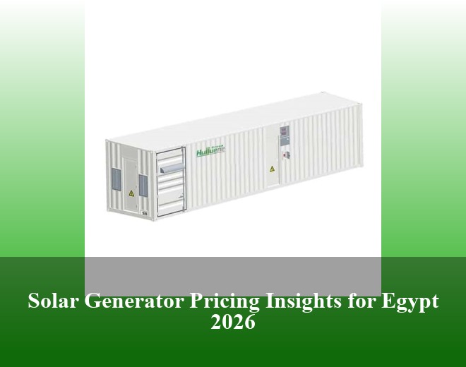 Solar Generator Pricing Insights for Egypt 2026